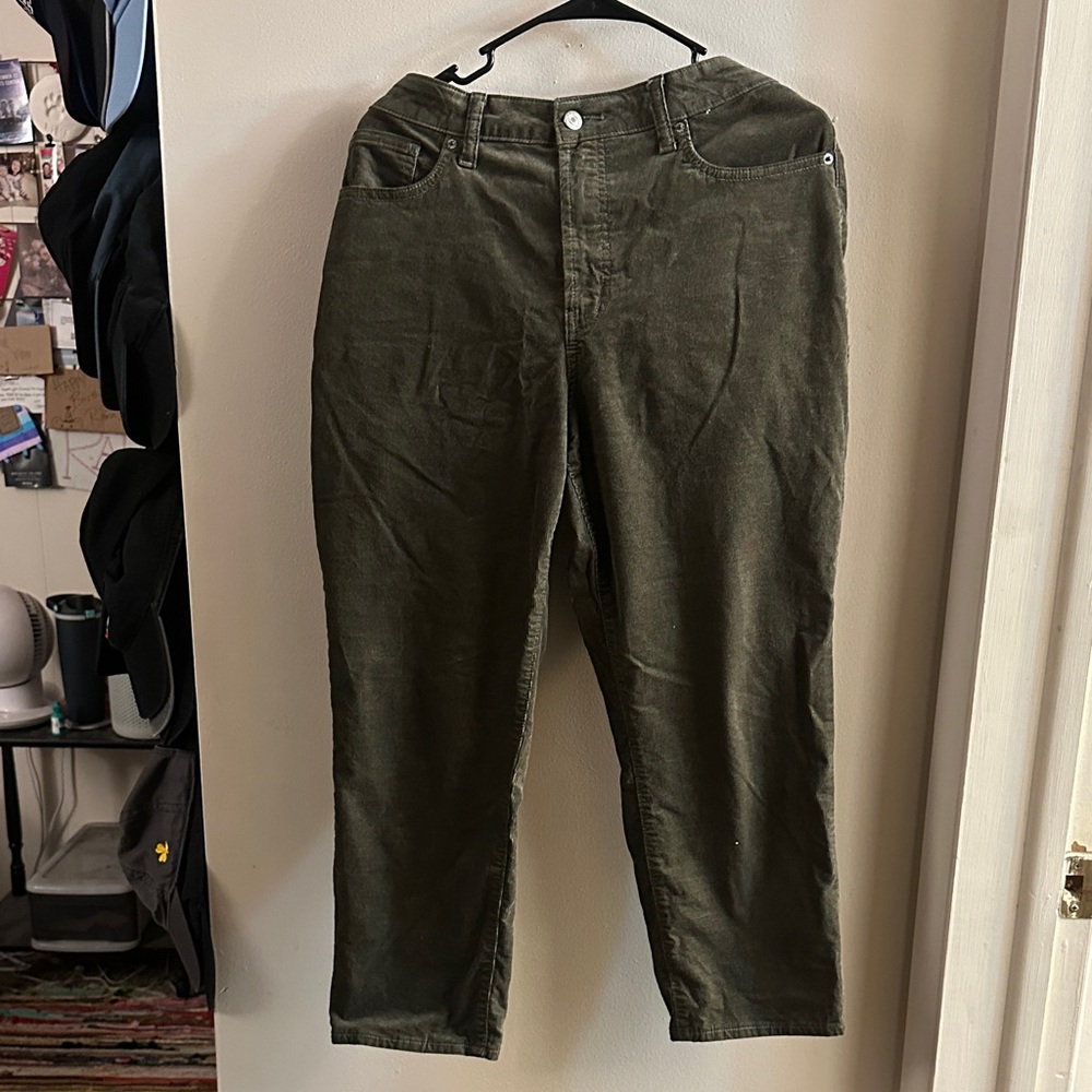 Old Navy Dark Green Corduroy Pants